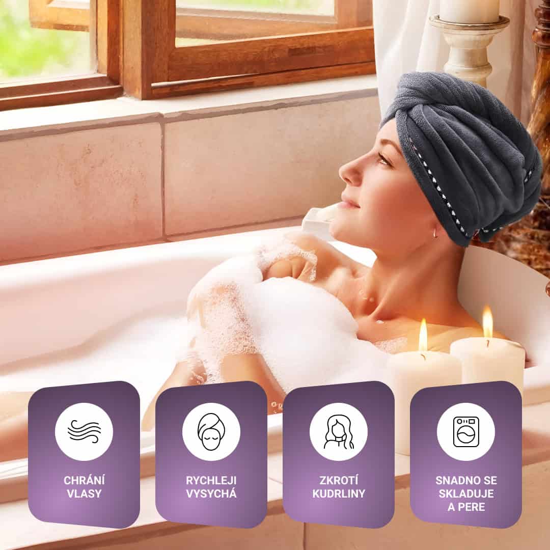 HAIRGLOW® – Rychleschnoucí Ručník na Vlasy (1+1 ZDARMA) - Obrázek 5