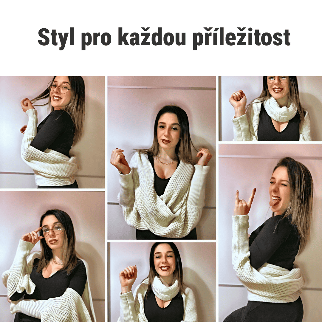 CozyWrap™ – Šála 2 v 1, která se promění v svetr - Obrázek 5