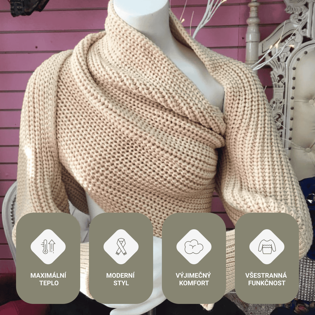 CozyWrap™ – Šála 2 v 1, která se promění v svetr - Obrázek 6