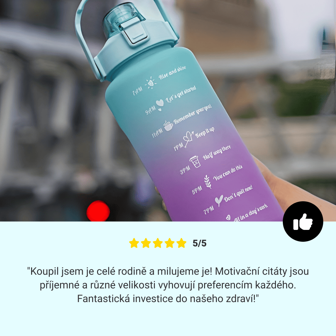 Motivační láhev na vodu AquaTrio™ 3 v 1 - Obrázek 5