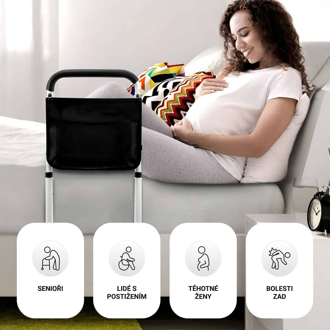BEDMEDIC – madlo k posteli pro snadné a bezpečné vstávání a uléhání (vhodné pro všechny postele) - Obrázek 4