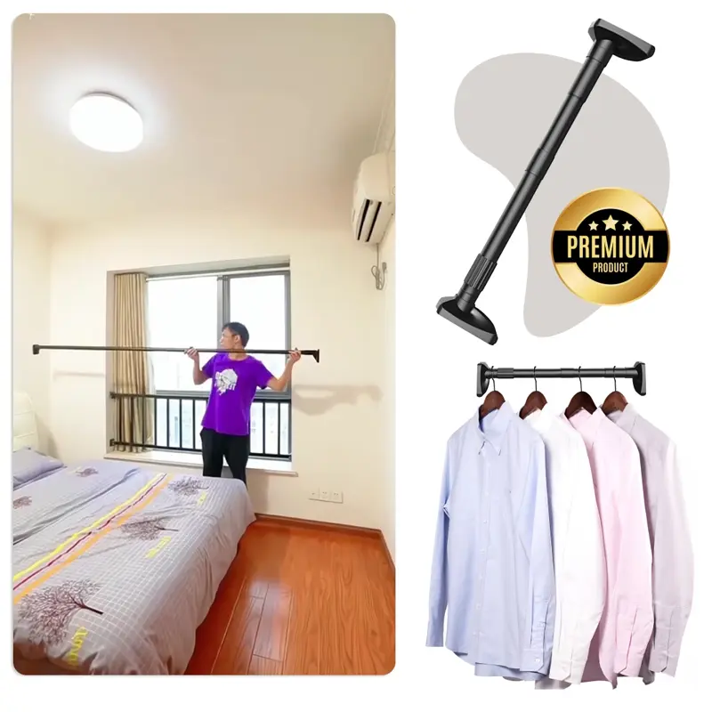 POWERPOLE – univerzální rozpěrná tyč bez vrtání pro zavěšení a skladování (110–400 cm)