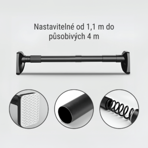 Alternative view of POWERPOLE – univerzální rozpěrná tyč bez vrtání pro zavěšení a skladování (110–400 cm)