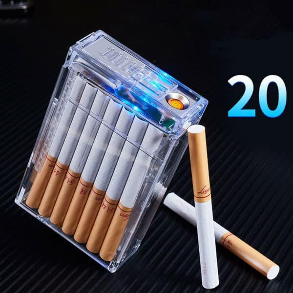 AKRYLOVÉ POUZDRO NA CIGARETY SE ZAPALOVAČEM ™ ELECTRIC LIGHTER - Obrázek 7