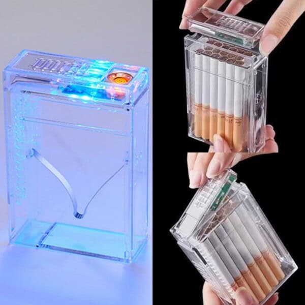 AKRYLOVÉ POUZDRO NA CIGARETY SE ZAPALOVAČEM ™ ELECTRIC LIGHTER - Obrázek 5