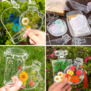 Alternative view of FLOWERMARKS™ TRANSPARENTNÍ ZÁLOŽKY NA SUŠENÉ KVĚTINY – 80 KS 1+1 ZDARMA!
