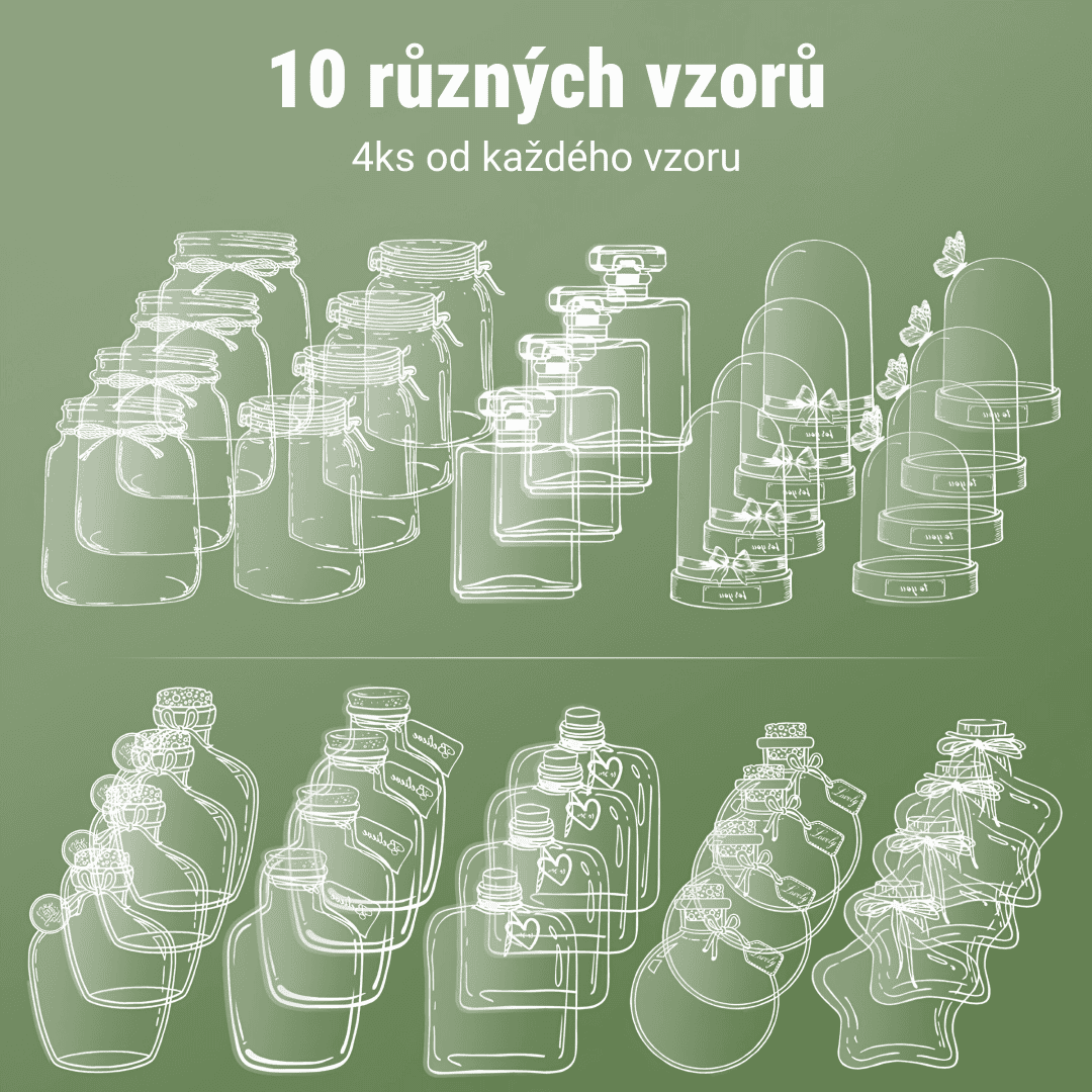FLOWERMARKS™ TRANSPARENTNÍ ZÁLOŽKY NA SUŠENÉ KVĚTINY – 80 KS 1+1 ZDARMA! - Obrázek 4