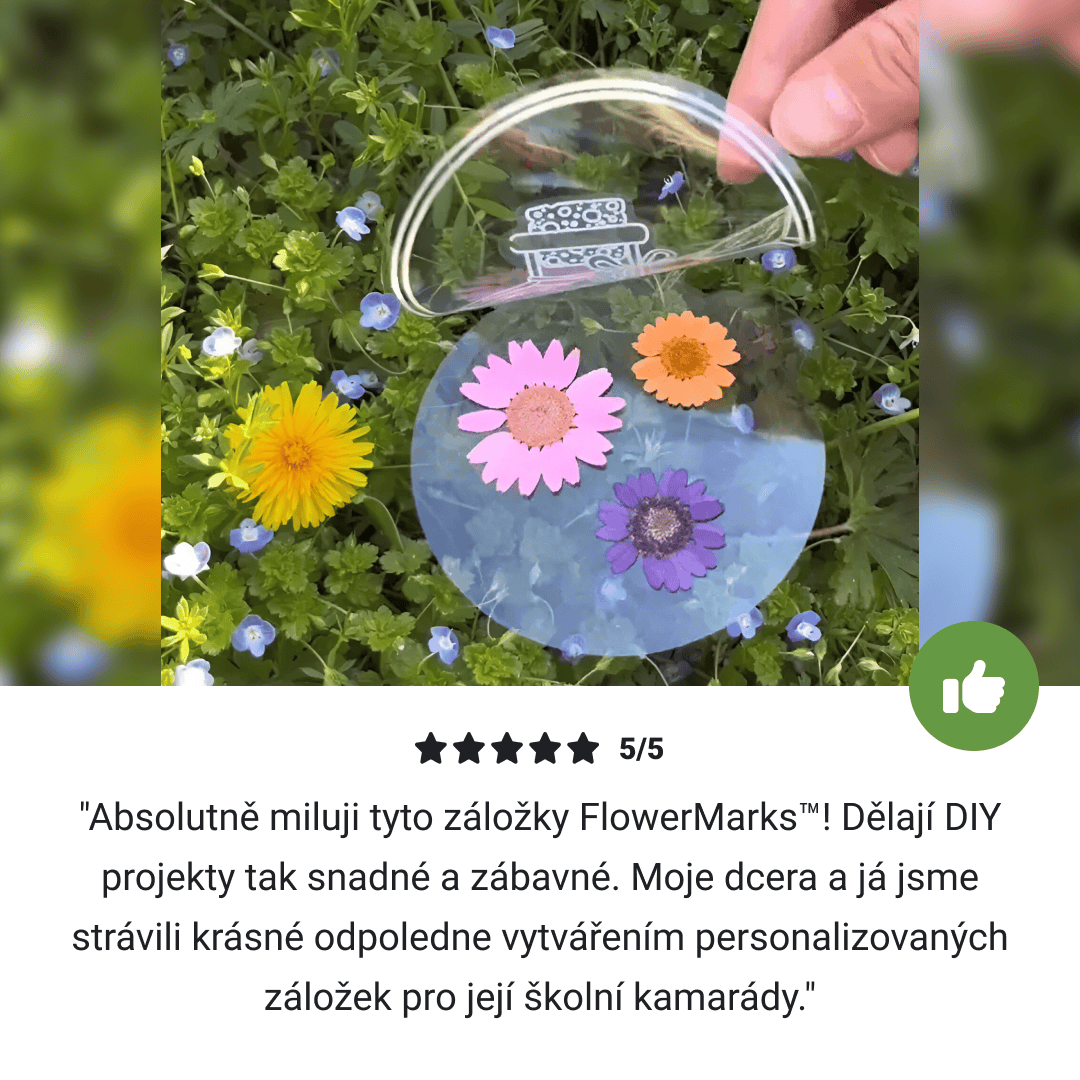 FLOWERMARKS™ TRANSPARENTNÍ ZÁLOŽKY NA SUŠENÉ KVĚTINY – 80 KS 1+1 ZDARMA! - Obrázek 6