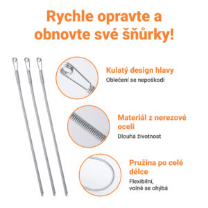 Alternative view of FLEXIBILNÍ NEREZOVÁ NAVLÉKAČKA NA ŠŇŮRU – 3 KS. GARMENTFIX™