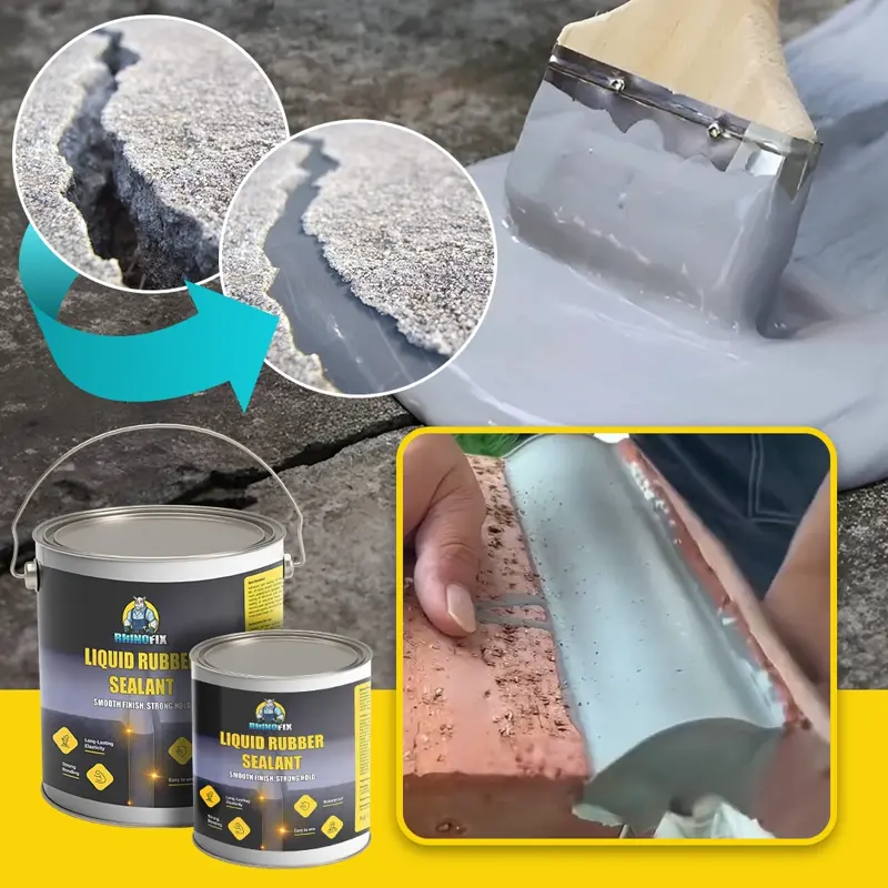 RHINOFIX GroutFlex – Kapalné gumové těsnění na opravu prasklin a vodotěsné utěsnění (různé velikosti)