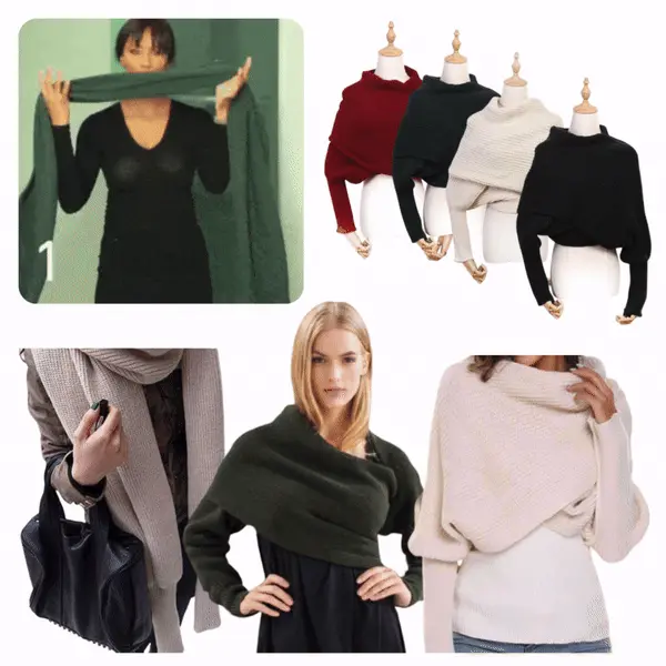 CozyWrap™ – Šála 2 v 1, která se promění v svetr