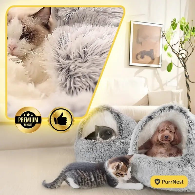 PurrNest – Antistresová postel pro zvířata