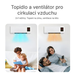 Alternative view of Enchantia – Ventilátor s funkcí vytápění a ventilace, montáž bez nářadí