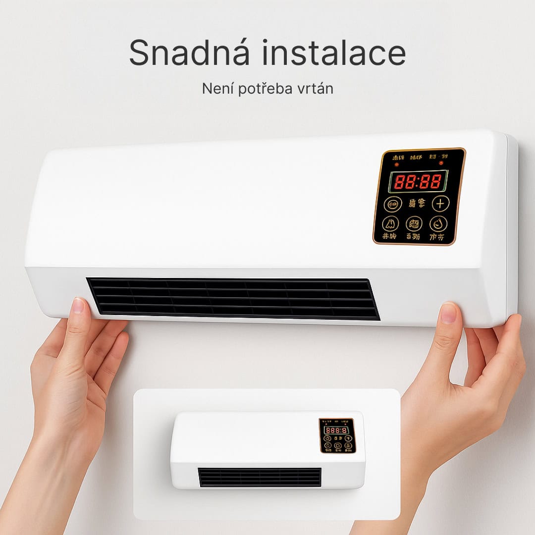 Enchantia – Ventilátor s funkcí vytápění a ventilace, montáž bez nářadí - Obrázek 3