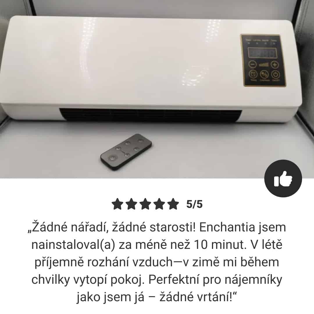 Enchantia – Ventilátor s funkcí vytápění a ventilace, montáž bez nářadí - Obrázek 7