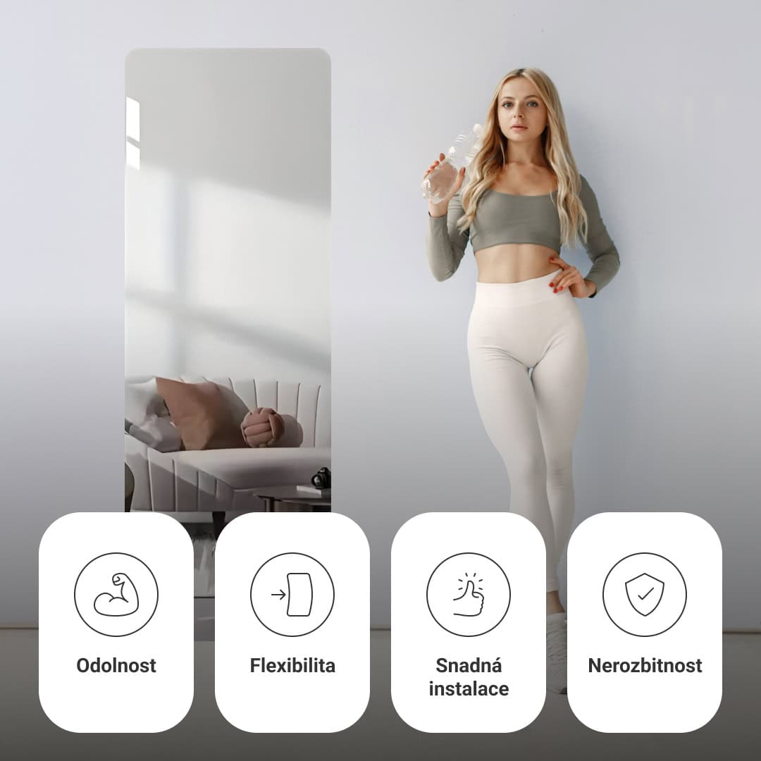 MirrorFlex™ samolepicí flexibilní akrylové zrcadlo 120 x 40 cm - Obrázek 5