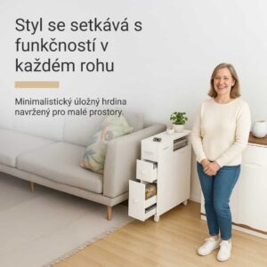 Alternative view of CornerEase™ - Úzká rohová skříňka do koupelny