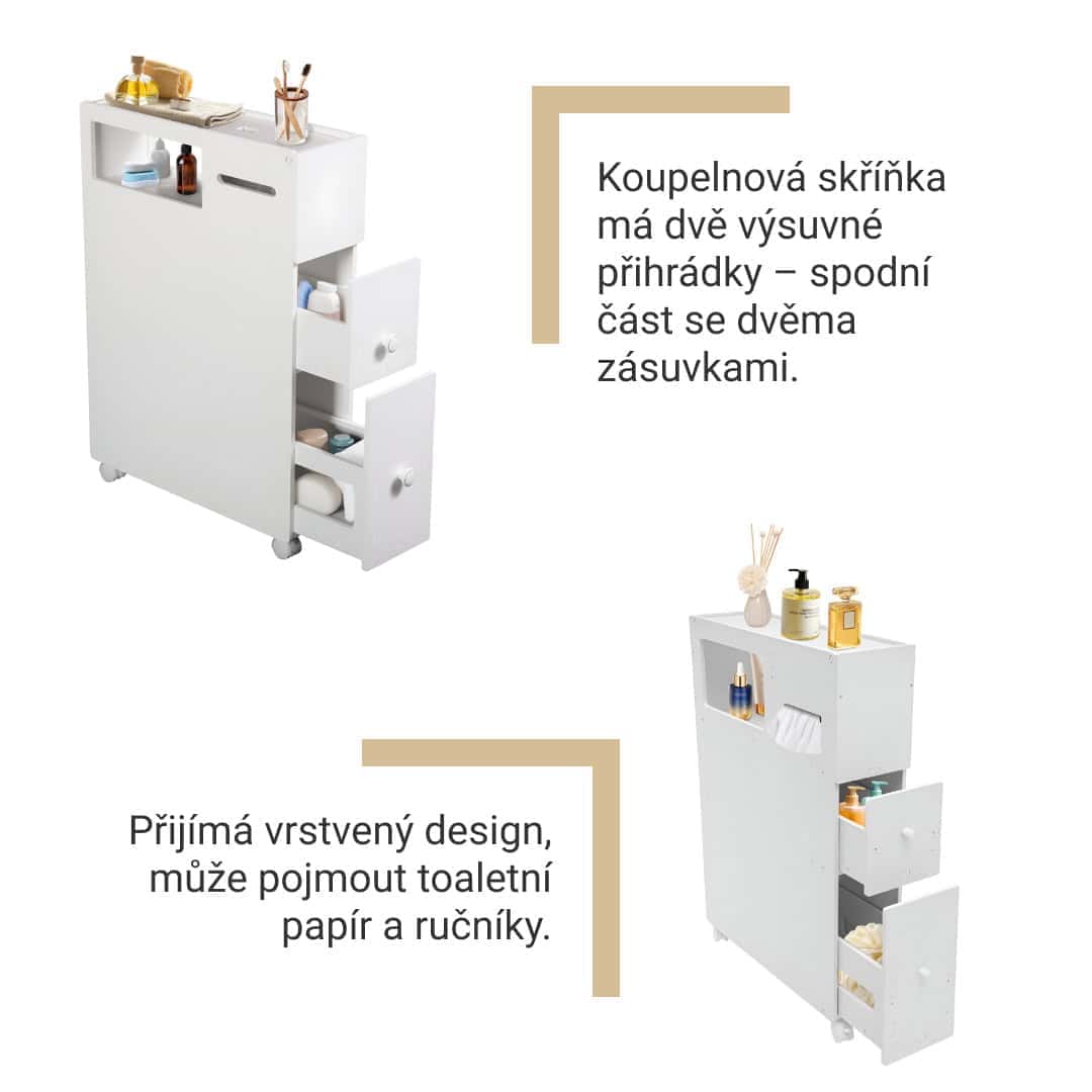 CornerEase™ - Úzká rohová skříňka do koupelny - Obrázek 3